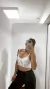 Corset YO PUEDO BLANCO (con margaritas) - comprar online