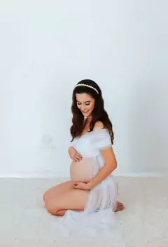 Tecido de Tule de Pérolas - Fada Mãe Gestante