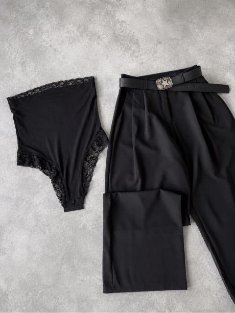 Body strapless algodón C/encaje (talles)