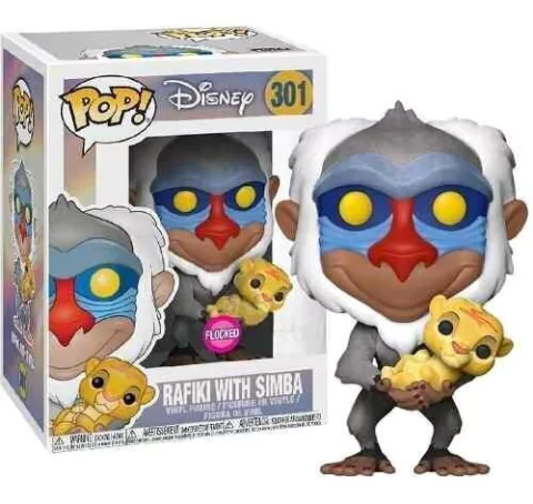 Rafiki Y Simba Funko Pop Flocked Muñeco Figura El Rey Leon
