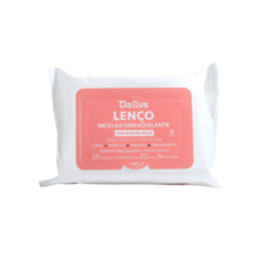 LENÇO MICELAR DEMAQUILANTE COM 25 UNIDADES - DAILUS