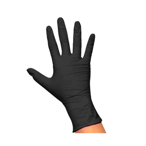 LUVA INDUSTRIAL NITRÍLICA MÉDIA PRETA SANTA CLARA - 12 UNIDADES