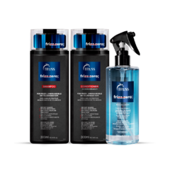 KIT FRIZZ ZERO TRUSS - SHAMPOO 300ML + CONDICIONADOR 300ML + FRIZZ ZERO 250ML