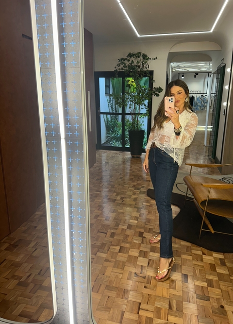 CALÇA JEANS 501 CROPPED ESCURA - comprar online