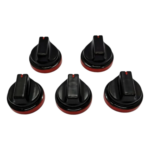 Juego Perillas Morelli Con Aro Rojo 8mm Semi Industrial - comprar online