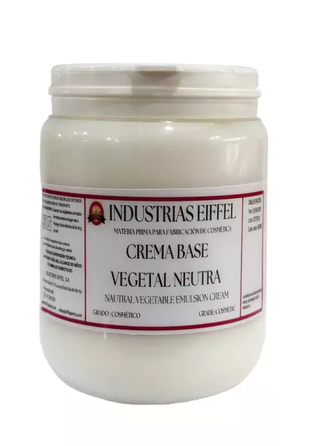 Crema Base Vegetal Neutra - Libre de parabenos