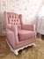 Sillón Bergere capitoné mecedor con puff tapa fija (Pana clásica) - comprar online