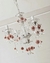 Araña de vidrio 4 luces 28 rosas - tienda online