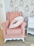 Sillón Bergere capitoné patas mecedoras (Tapizado en pana importada)