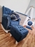 Sillón Bergere capitoné mecedor con puff tapa fija (Pana clásica) en internet