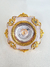 Spot de iluminación embutir estilo shabby chic, con un diseño ornamental dorado y pintado en rosa nacarado, decorado con strass