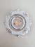Spot de iluminación embutir estilo shabby, con un diseño ornamental plateado y delicado brillo en glitter blanco, decorado con strass