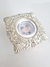 Spot de iluminación embutir estilo shabby chic, con un diseño ornamental nacarado, decorado con strass