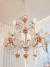 Araña Blossom Blanca 6 luces rosas XL PLATEADA - comprar online