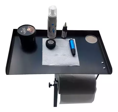 Bancada Auxiliar para Tatuagem com Porta Toalha