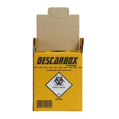 Caixa Coletora Perfuro Cortante - 3 Litros - DESCARBOX