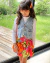 Conjunto de saia lastex floral e blusa branca manga bufante - Estilosa Kids / Loja Online Moda Infantil