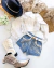 Conjunto de short jeans com franja prata e camisa branca com franja - comprar online