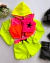 Conjunto de short e bomber neon tricolor Laura