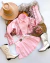 Conjunto de saia e camisa com franjas rosa boiadeira Penélope