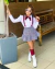 Conjunto Celine de camisa branca e saia xadrez com suspensório - Estilosa Kids / Loja Online Moda Infantil