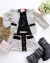 Conjunto de saia e casaco tweed preto e branco Manuela - Estilosa Kids / Loja Online Moda Infantil