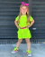 Conjunto neon de saia cargo e blusa - comprar online