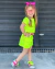 Imagem do Conjunto neon de saia cargo e blusa