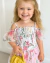 Conjunto de saia midi e cropped lastex floral bicolor - Estilosa Kids / Loja Online Moda Infantil