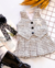 Conjunto de saia pregas e colete branco e preto Tweed Alana (com ou sem blusa preta) - Estilosa Kids / Loja Online Moda Infantil