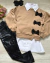 Conjunto de moletom marrom laços e calça cirré nervuras (com ou sem camisa)