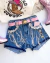 Short jeans com franja prata paetê boiadeira