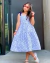 Vestido de poá branco com marinho Berenice - comprar online