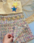 Imagem do Conjunto de short saia tweed colorido e cropped dourado estrelas