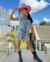 Conjunto de colete e short boiadeira personalizado com franjas coloridas - comprar online