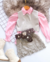 Conjunto de saia franja , camisa rosa e cropped prata courino - comprar online