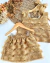 Conjunto de saia e colete em franja caramelo Cecília (com ou sem camisa) - comprar online
