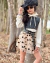 Conjunto de saia tule coração , bata off e cropped courino - comprar online