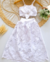 Conjunto de saia midi e top flor branco richilieu Serena na internet