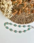 Cinto metal com pedras verde água