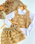 Conjunto de saia e colete em franja caramelo Cecília (com ou sem camisa) - comprar online