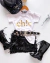 Conjunto de camiseta branca e saia franja preta courino