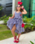 Conjunto xadrez de saia mullet e cropped alcinha com detalhe cereja na internet