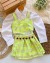 Imagem do Conjunto de short saia e cropped Tweed neon (com ou sem camisa branca)
