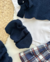 Polaina azul marinho em malha jacard - Estilosa Kids / Loja Online Moda Infantil