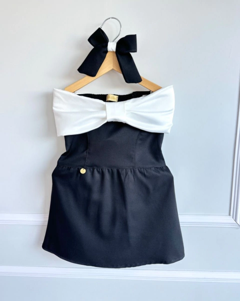 Vestido branco com preto - comprar online