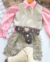 Conjunto de saia franja , camisa rosa e cropped prata courino - comprar online