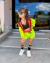 Conjunto de short e bomber neon tricolor Laura na internet