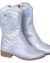 Bota country infantil prata metalizada