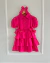 Vestido pink babados Laurien - comprar online